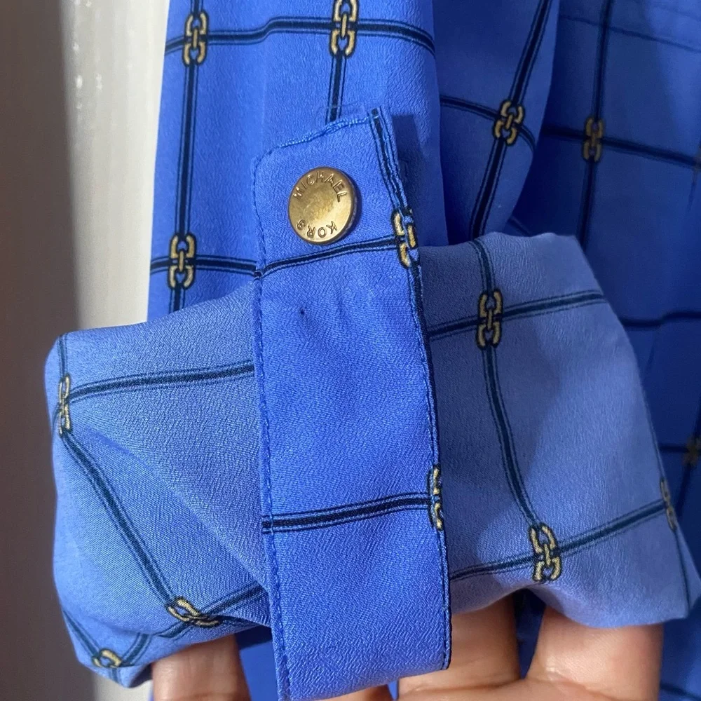 MIchael Kors • Chain Link Window Plaid Full Zip Shacket - Picture 7 of 10